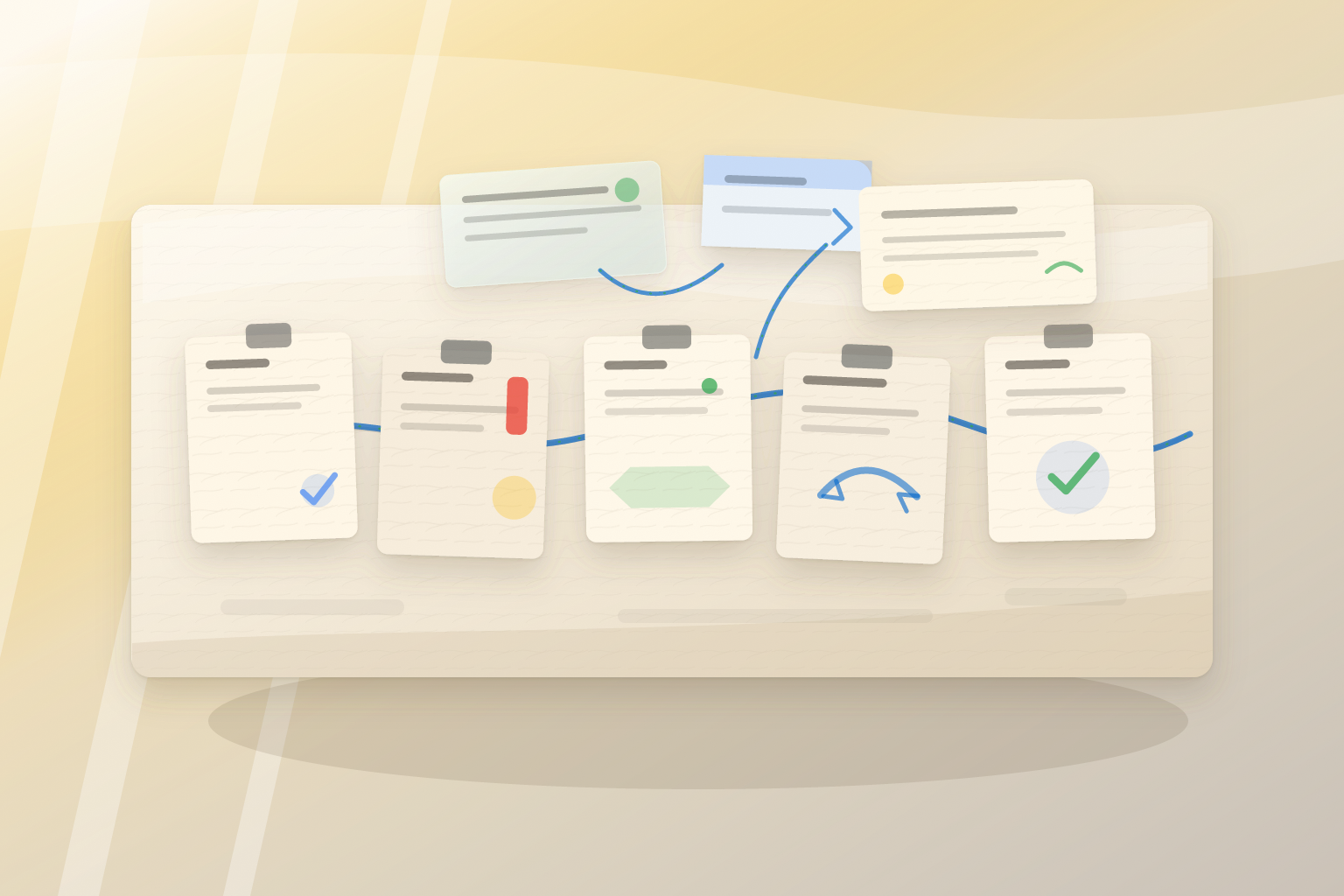 A realistic incident workflow board links evidence, client notification, remediation, and review.
