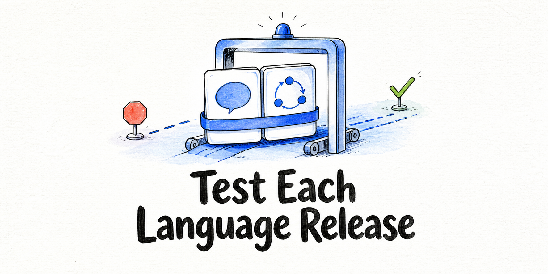 A language card and bounded support workflow pass together through a single release checkpoint.