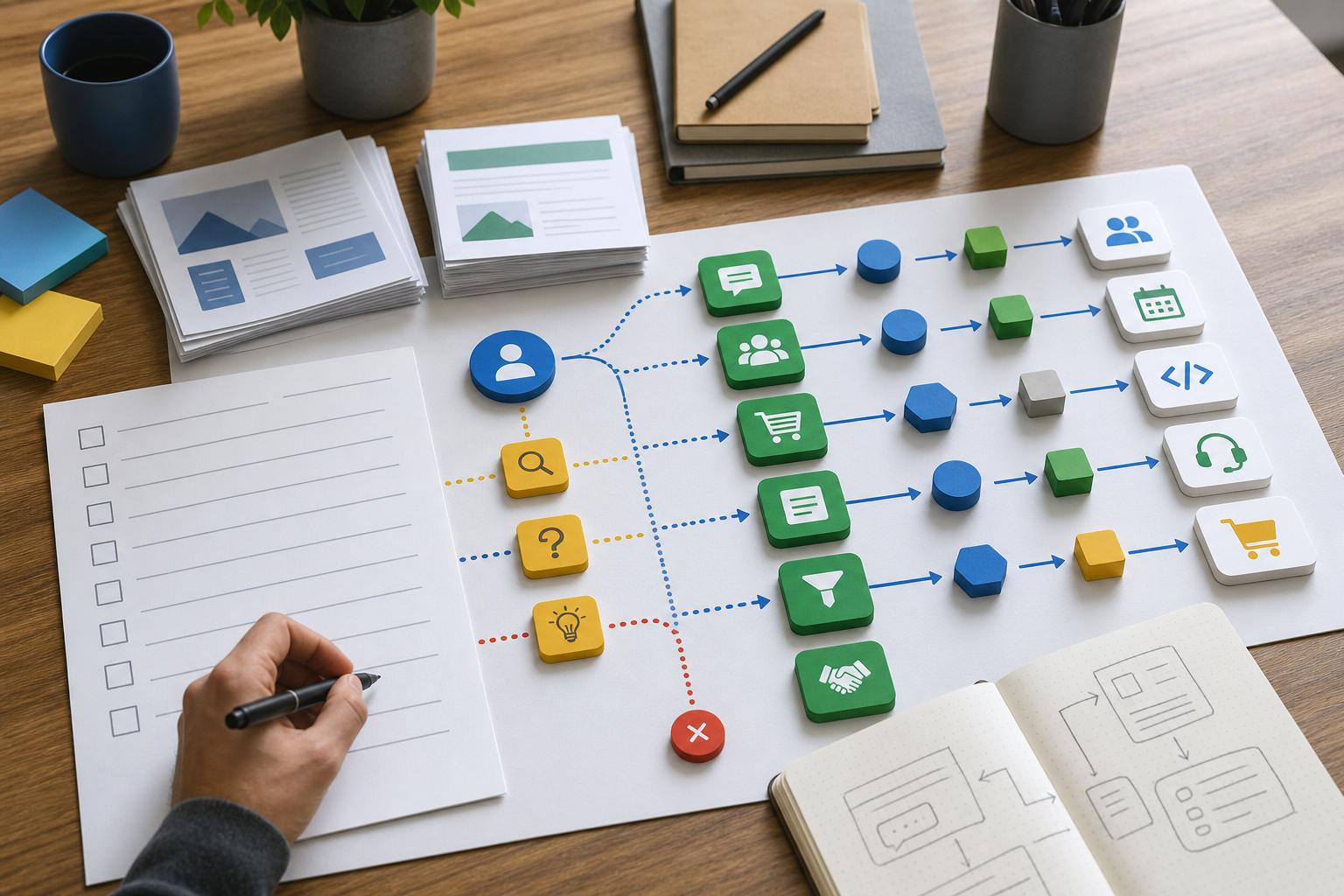Free tool outputs and workflow examples mapped to website content, lead capture, support, ecommerce, and handoff entry points.